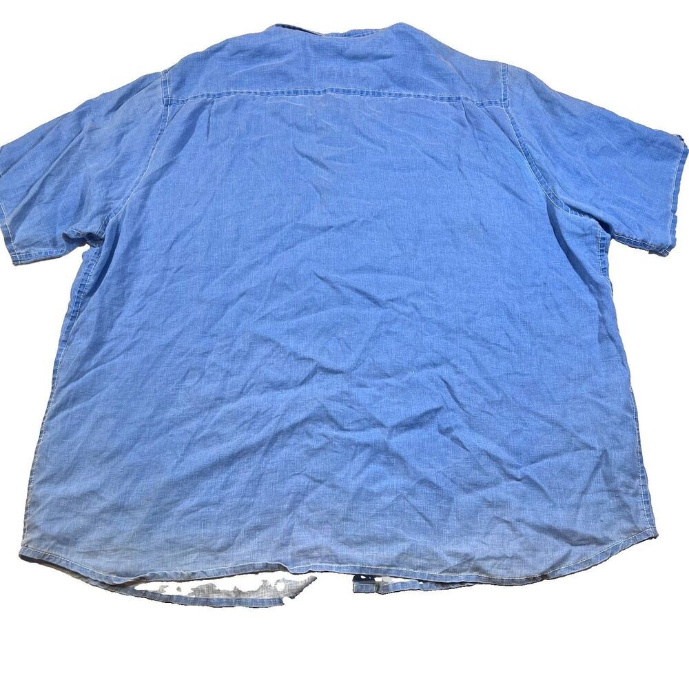 Tommy Bahama Relax 100% Linen Button Front Short Sleeve Camp Shirt Men's 4XT - Picture 8 of 10